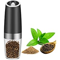 Molinillo de Pimienta Eléctrico-Linkax Molinillo de Sal eléctrico- Acero Inoxidable Ajustable Molinillo de Pimienta y…